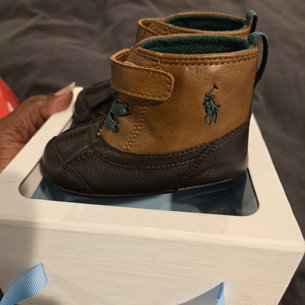 New Size3 Ralph Lauren Brown and Black Kids Shoes